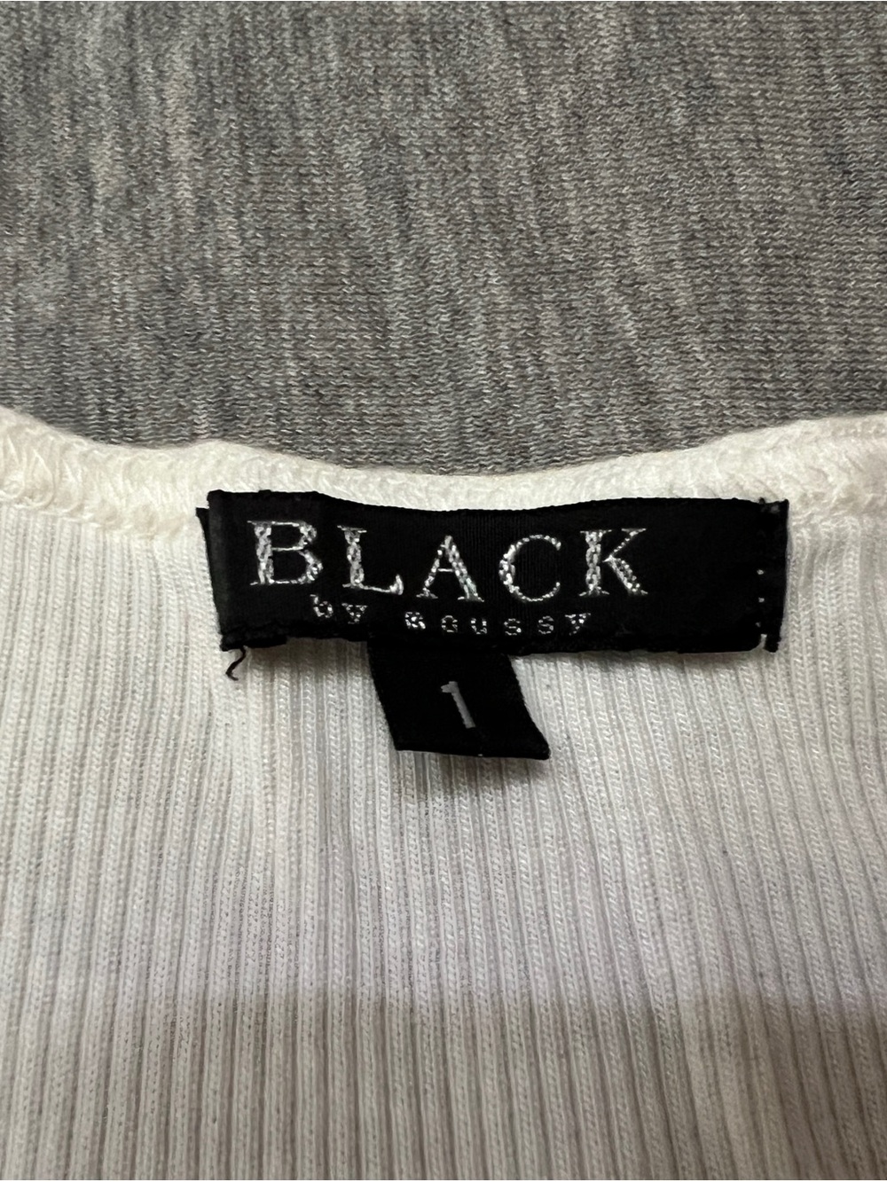 Moussy White Ribbed Racerback Tank Y2K - Picture 5 of 5